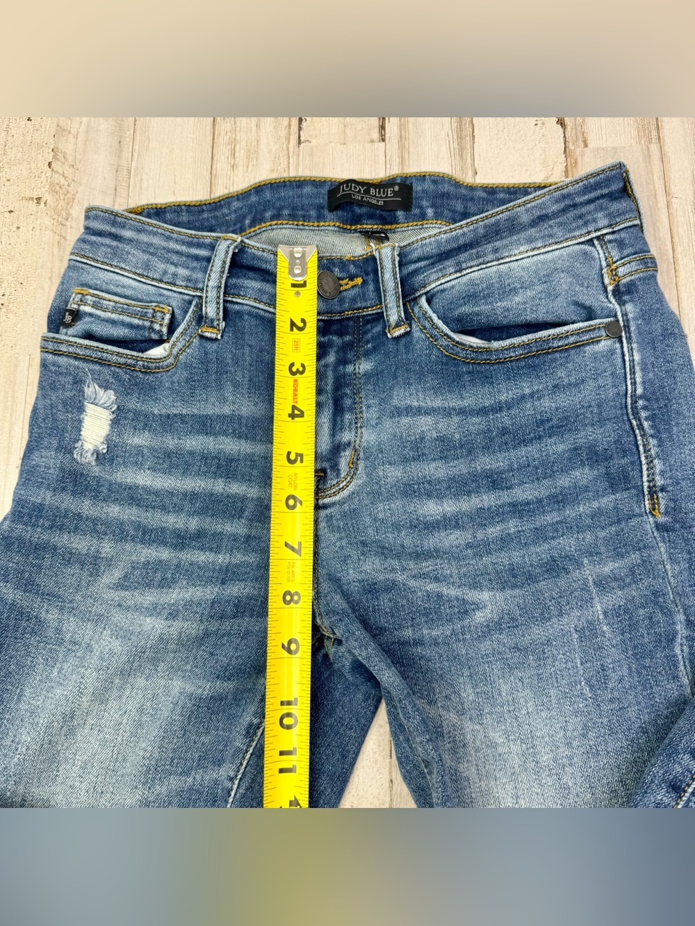 Judy Blue Jeans Womens 3/26 Blue Mid Rise Straight Fit - Picture 7 of 12